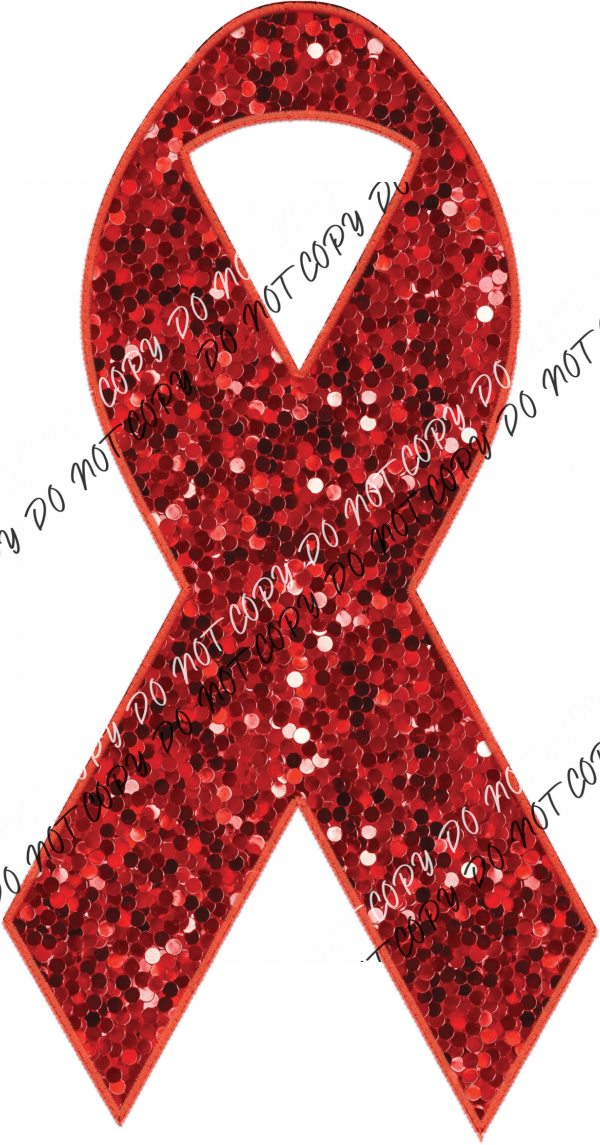 Awareness Ribbon Faux Sequins Dtf Transfer (See Color Options) Transfers