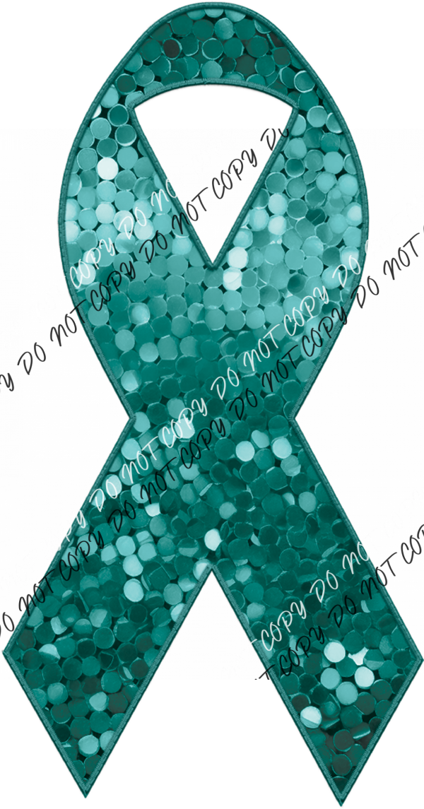 Awareness Ribbon Faux Sequins Dtf Transfer (See Color Options) Transfers