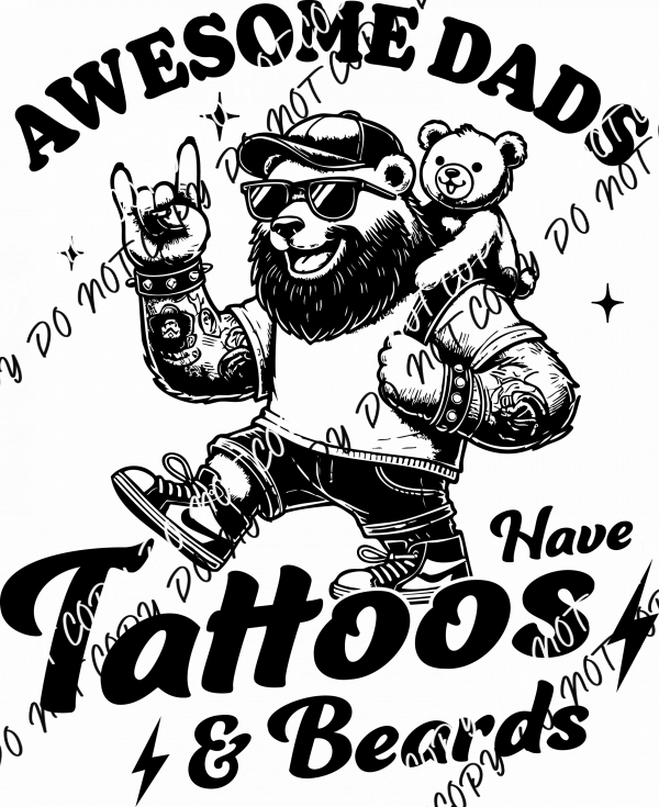 Awesome Dads DTF Transfer - We Print U Press DTF Transfers