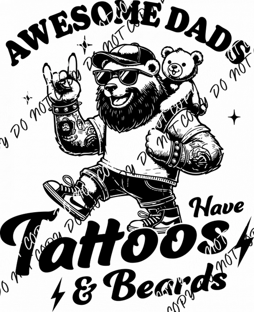 Awesome Dads DTF Transfer - We Print U Press DTF Transfers