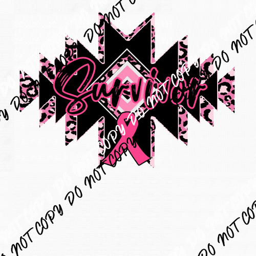 Aztec Survivor Breast Cancer Awareness DTF Transfer - We Print U Press DTF Transfers