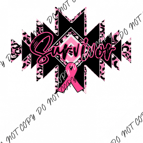 Aztec Survivor Breast Cancer Awareness Dtf Transfer