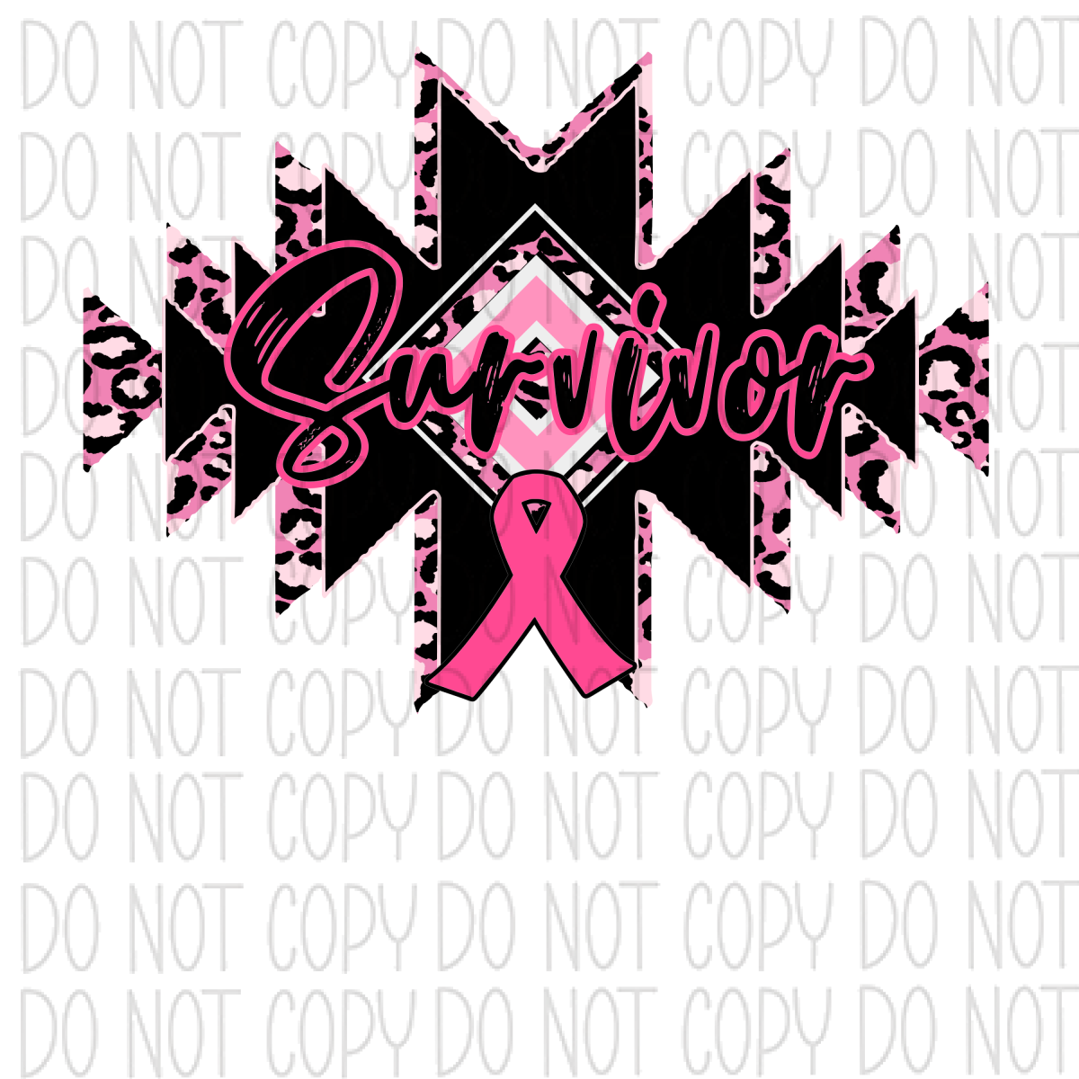 Aztec Survivor Breast Cancer Awareness Dtf Transfer
