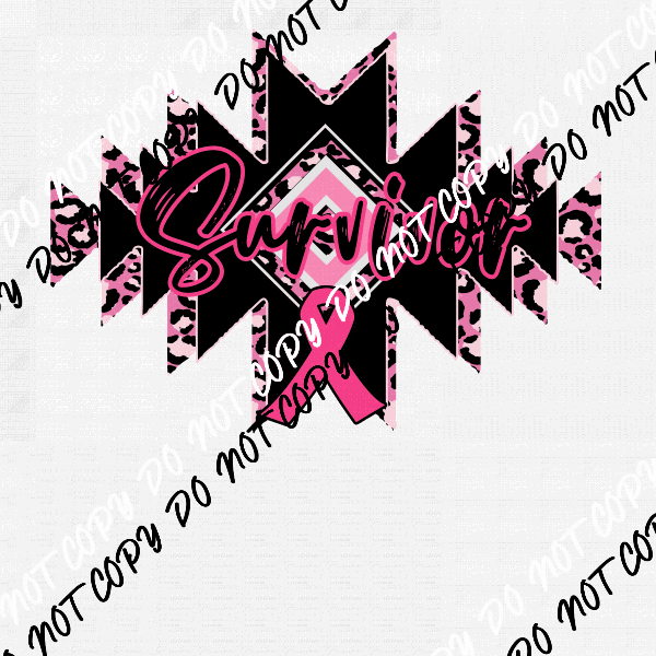 Aztec Survivor Breast Cancer Awareness DTF Transfer - We Print U Press DTF Transfers
