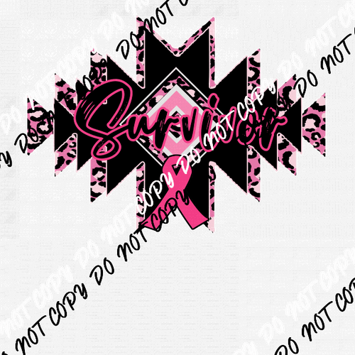 Aztec Survivor Breast Cancer Awareness DTF Transfer - We Print U Press DTF Transfers