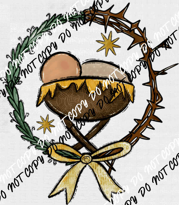 Baby Jesus Crown of Thorns DTF Transfer - We Print U Press DTF Transfers