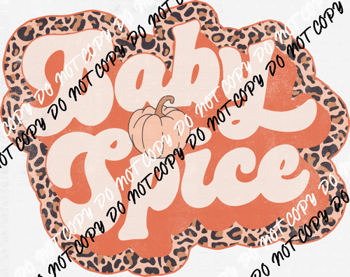 Baby Spice Retro Leopart DTF Transfer - We Print U Press DTF Transfers