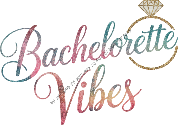 Bachelorette Vibes Rainbow Glitter DTF Transfer RTP DTF Transfers