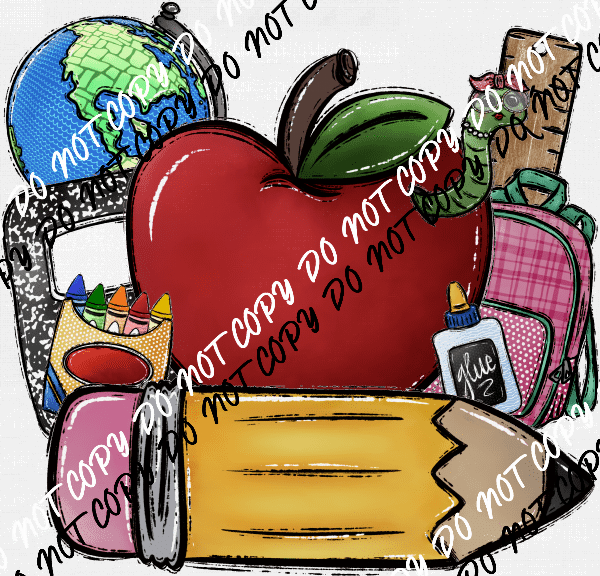 Back to School Essentials DTF Transfer - We Print U Press DTF Transfers