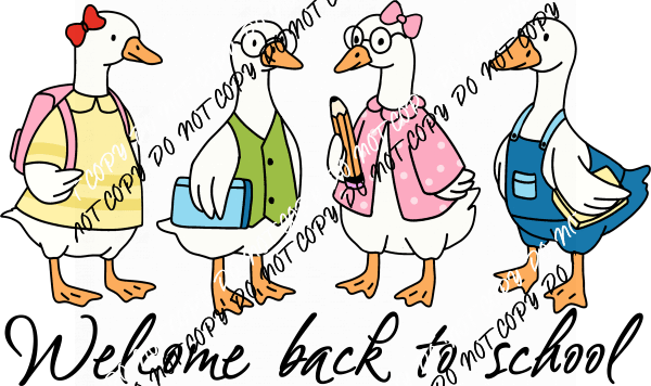 Back to School Goose Squad DTF Transfer - We Print U Press DTF Transfers