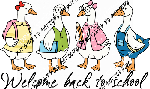 Back to School Goose Squad DTF Transfer - We Print U Press DTF Transfers