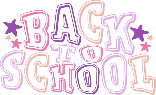 Back to School Pink and Purple DTF Transfer RTP DTF Transfers
