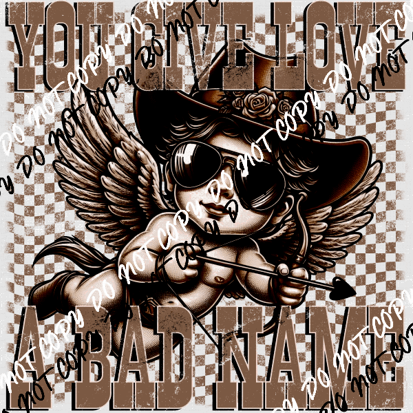 Bad Name Cupid DTF Transfer - We Print U Press DTF Transfers