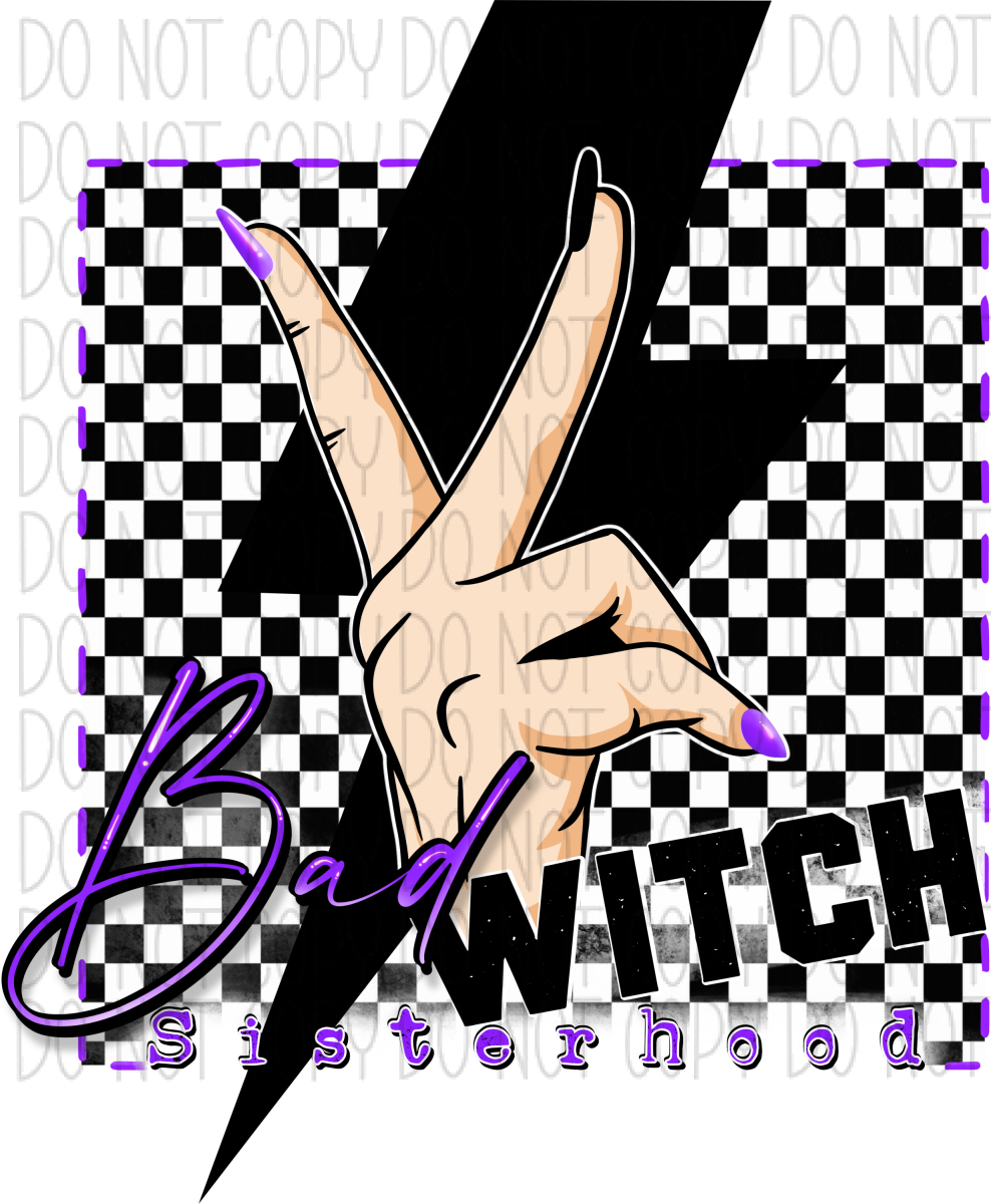 Bad Witch Purple Dtf Transfer