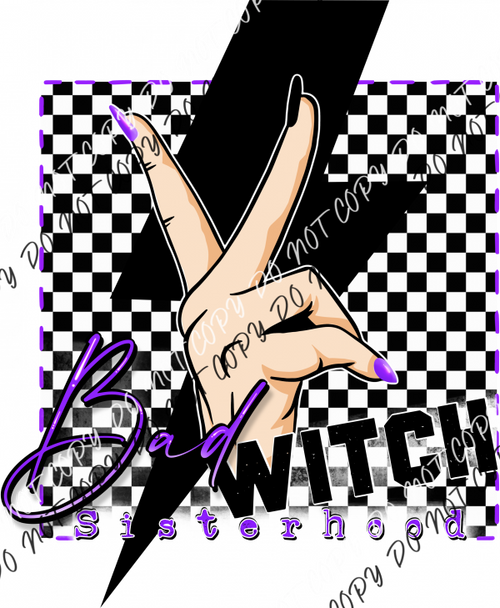 Bad Witch Purple Dtf Transfer