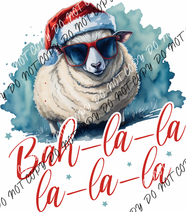 Bah-La-La Christmas Sheep Dtf Transfer Rtp Transfers