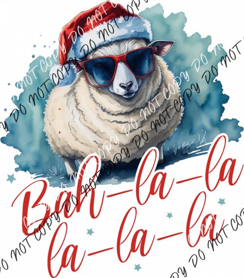 Bah-La-La Christmas Sheep Dtf Transfer Rtp Transfers