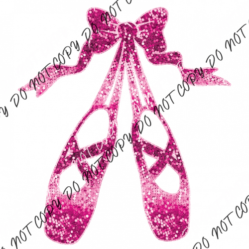 Ballet Slippers Faux Sequins Dtf Transfer Transfers