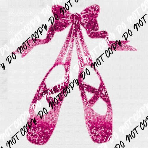 Ballet Slippers faux sequin DTF Transfer - We Print U Press DTF Transfers