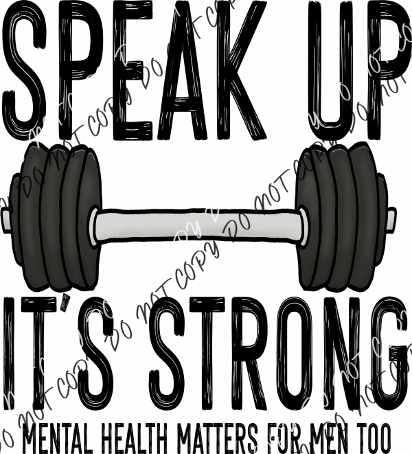 Barbell Weightlifting Mental Health Awareness Dtf Transfer