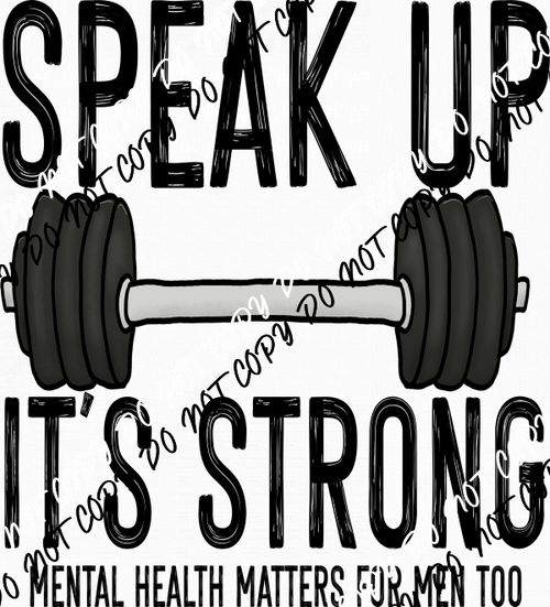 Barbell Weightlifting Mental Health Awareness DTF Transfer - We Print U Press DTF Transfers