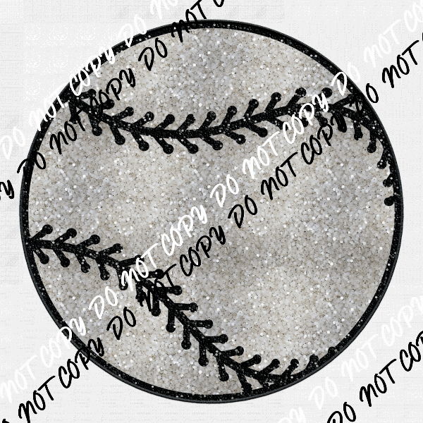 Baseball black stitching sequin DTF Transfer - We Print U Press DTF Transfers