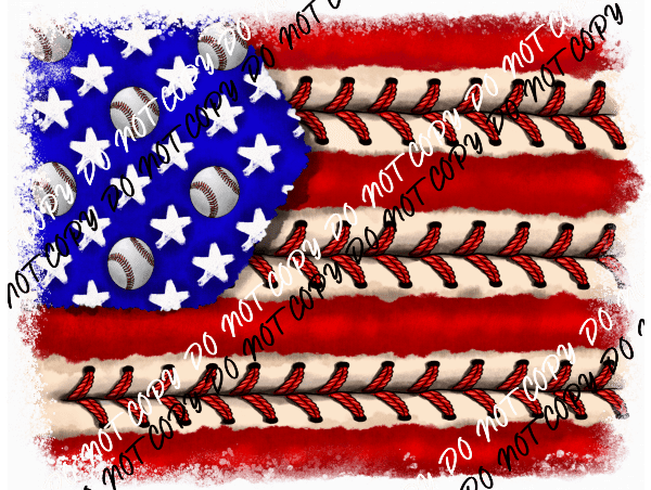 Baseball Flag DTF Transfer - We Print U Press DTF Transfers