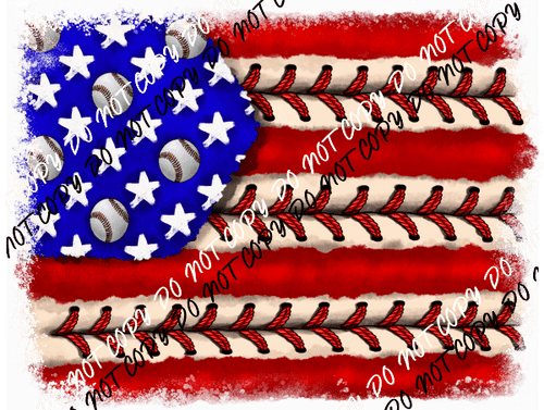 Baseball Flag DTF Transfer - We Print U Press DTF Transfers