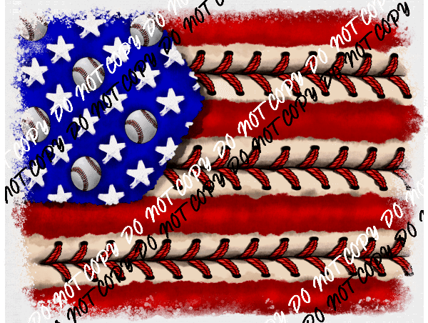 Baseball Flag DTF Transfer - We Print U Press DTF Transfers