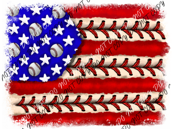 Baseball Flag Dtf Transfer Rtp Transfers