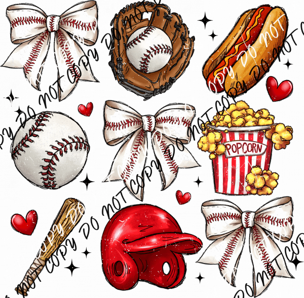 Baseball Game Day Grid DTF Transfer - We Print U Press DTF Transfers