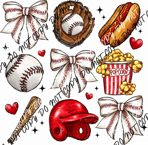 Baseball Game Day Grid DTF Transfer - We Print U Press DTF Transfers