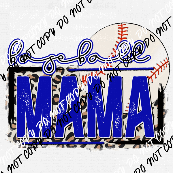 Baseball Mama Dark Blue DTF Transfer - We Print U Press DTF Transfers