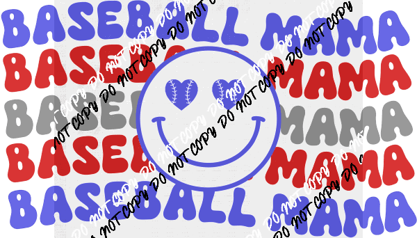 Baseball Mama DTF Transfer - We Print U Press DTF Transfers