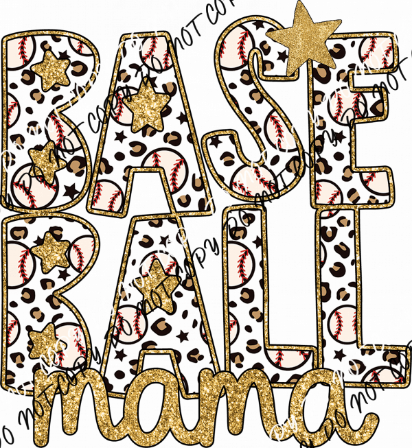 Baseball Mama DTF Transfer - We Print U Press DTF Transfers