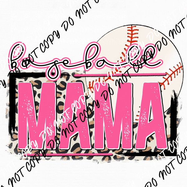 Baseball Mama Pink DTF Transfer - We Print U Press DTF Transfers