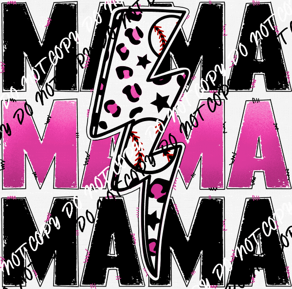 Baseball Mama Pink DTF Transfer - We Print U Press DTF Transfers