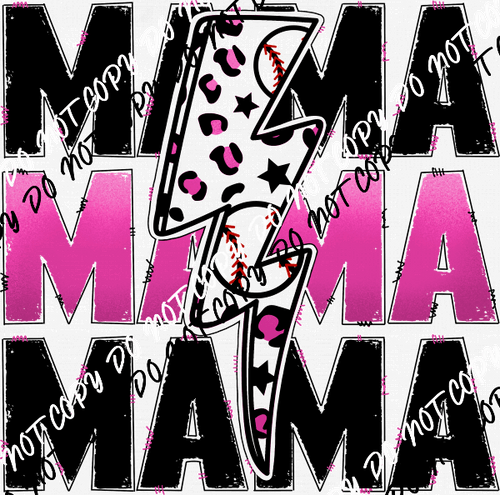 Baseball Mama Pink DTF Transfer - We Print U Press DTF Transfers