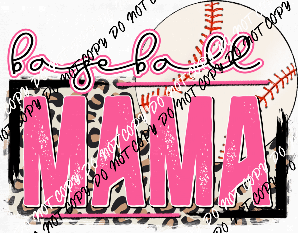 Baseball Mama Pink DTF Transfer - We Print U Press DTF Transfers