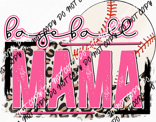Baseball Mama Pink DTF Transfer - We Print U Press DTF Transfers