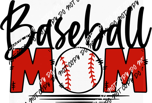 Baseball Mom Ball DTF Transfer - We Print U Press DTF Transfers