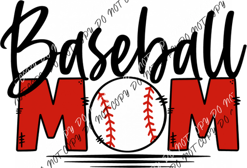 Baseball Mom Ball Dtf Transfer