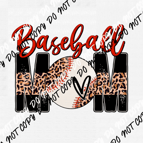 Baseball Mom Leopard DTF Transfer - We Print U Press DTF Transfers