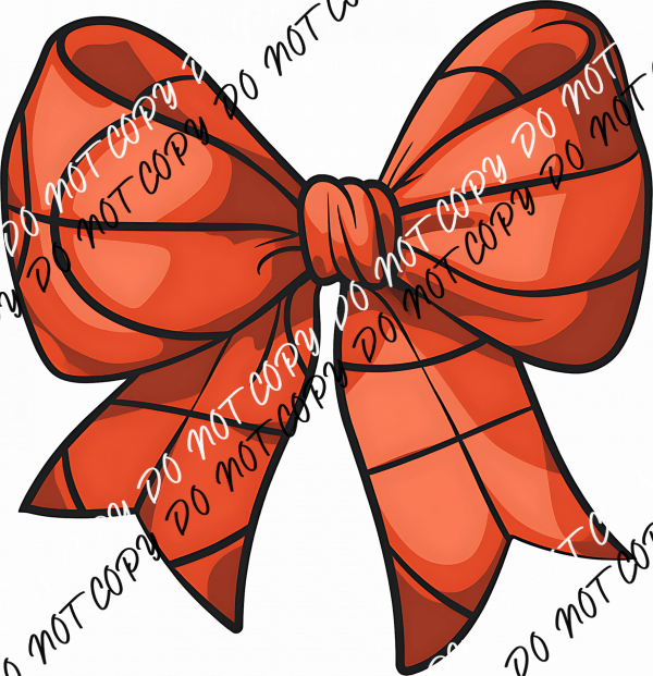 Basketball Bow DTF Transfer - We Print U Press DTF Transfers