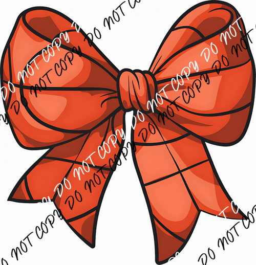 Basketball Bow DTF Transfer - We Print U Press DTF Transfers