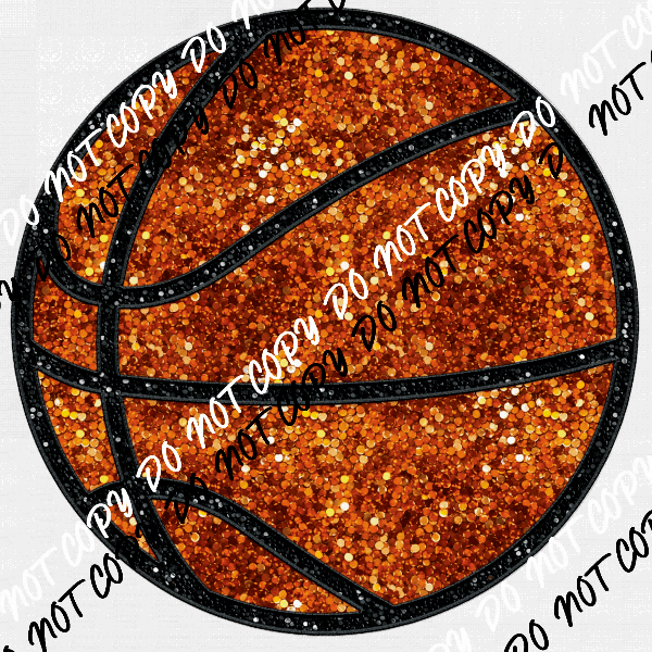 Basketball faux sequin DTF Transfer - We Print U Press DTF Transfers