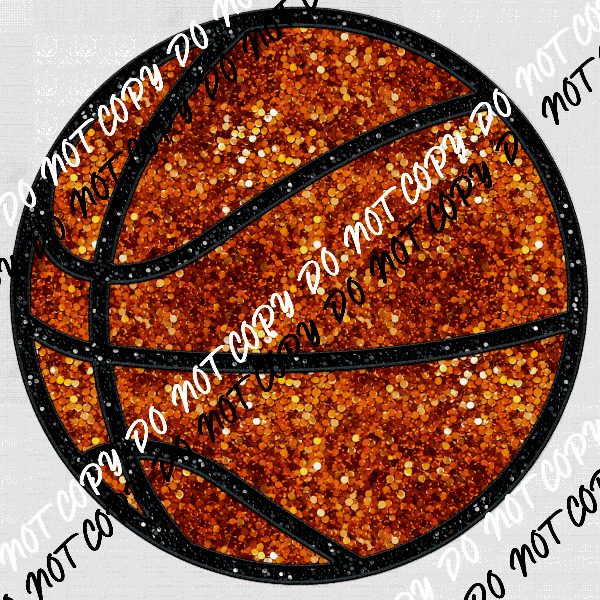 Basketball faux sequin DTF Transfer - We Print U Press DTF Transfers