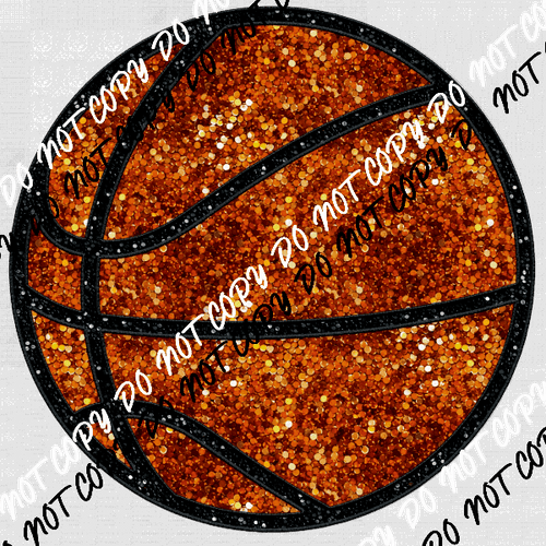 Basketball faux sequin DTF Transfer - We Print U Press DTF Transfers