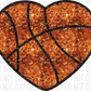 Basketball Heart Faux Sequin Dtf Transfer Rtp Transfers