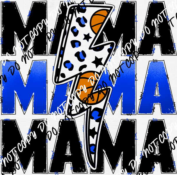 Basketball Mama Blue DTF Transfer - We Print U Press DTF Transfers